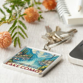 Zinnschild für den Comer See Schlüsselanhänger (Seite)