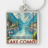 Zinnschild für den Comer See Schlüsselanhänger (Vorne)