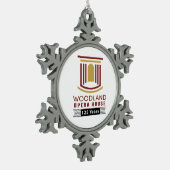 Zinnschneeflocke zum 125. Jahrestag Schneeflocken Zinn-Ornament (Links)