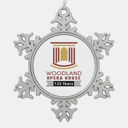 Zinnschneeflocke zum 125. Jahrestag Schneeflocken Zinn-Ornament (Vorderseite)