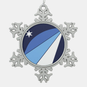 Zinnschneeflocken mit Columbia, SC Schneeflocken Zinn-Ornament