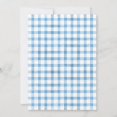 Zins Geburtstagsparty mit blauen Kaninchen Einladung (Rückseite)