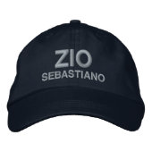 Zio Embroidered Cap Custom Gift for Italian Uncle Bestickte Baseballkappe (Vorderseite)