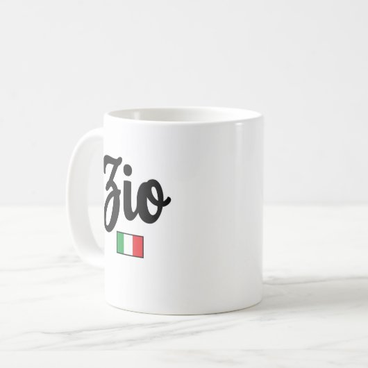 Zio Italian Flag Mug - Uncle Kaffeetasse (Vorderseite Links)