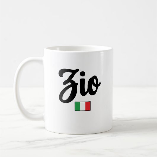 Zio Italian Flag Mug - Uncle Kaffeetasse (Links)