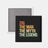 Zio Man Myth Legend Retro Artwork Magnet (Vorderseite/Rückseite)