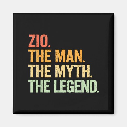 Zio Man Myth Legend Retro Artwork Magnet (Vorne)