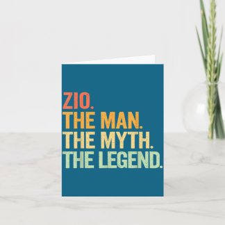 Zio Man Myth Legend Retro Illustration Karte