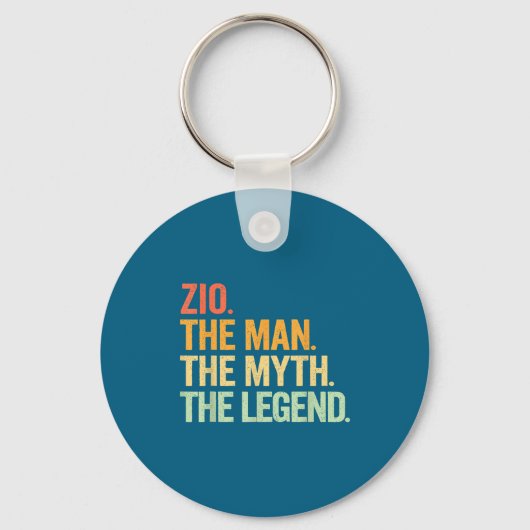 Zio Man Myth Legend Retro Schlüsselanhänger (Vorderseite)