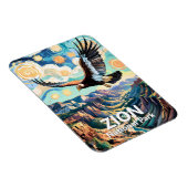 Zion Canyon Bird California Condor Vivid Van Gogh Magnet (Rechte Seite)