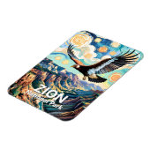 Zion Canyon Bird California Condor Vivid Van Gogh Magnet (Linke Seite)