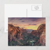 Zion Canyon Nationalpark Postkarte (Vorne/Hinten)