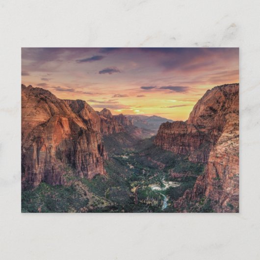 Zion Canyon Nationalpark Postkarte (Vorderseite)