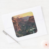 Zion Canyon Nationalpark Quadratischer Aufkleber (Umschlag)