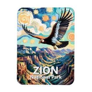 Zion Canyon Vogel Kalifornischer Kondor Lebendig V Magnet