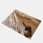 Zion Canyon Wall I Abstrakt Naturfotografie Fußmatte (Schrägansicht)