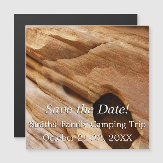 Zion Canyon Wall I Abstrakt Naturfotografie Magnetkarte (Vorne/Hinten)