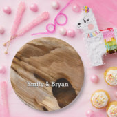 Zion Canyon Wall I Abstrakt Naturfotografie Pappteller (Party)