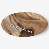 Zion Canyon Wall I Abstrakt Naturfotografie Pappteller (Schrägansicht)