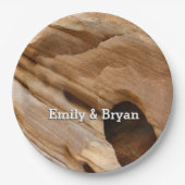 Zion Canyon Wall I Abstrakt Naturfotografie Pappteller (Vorderseite)