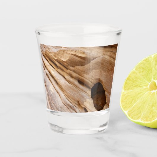 Zion Canyon Wall I Abstrakt Naturfotografie Schnapsglas (Vorderseite)