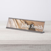 Zion Canyon Wall I Abstrakt Naturfotografie Schreibtischnamensplakette (Vorderseite )