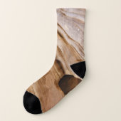 Zion Canyon Wall I Abstrakt Naturfotografie Socken (Links - Außen)