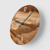 Zion Canyon Wall II Red Rock Abstrakte Fotografie Runde Wanduhr (Winkel)