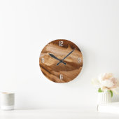 Zion Canyon Wall II Red Rock Abstrakte Fotografie Runde Wanduhr (Zuhause)