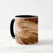 Zion Canyon Wall II Red Rock Abstrakte Fotografie Tasse (Vorderseite Links)