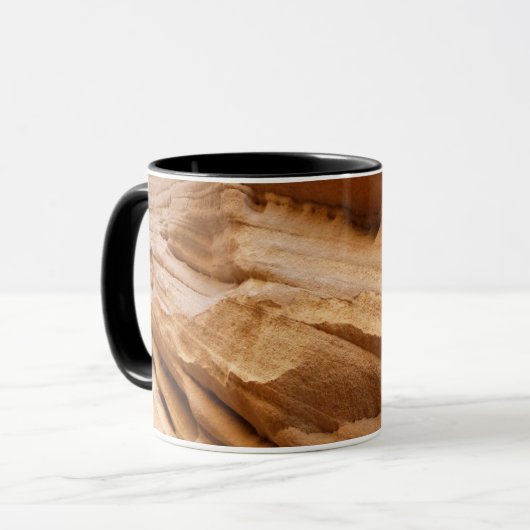 Zion Canyon Wall II Red Rock Abstrakte Fotografie Tasse (Vorderseite Links)