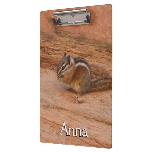 Zion Chipmunk auf Red Rocks Klemmbrett (Links)