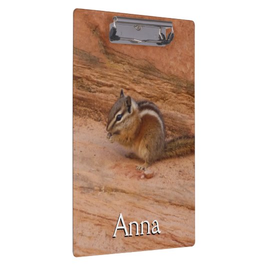 Zion Chipmunk auf Red Rocks Klemmbrett (Rechts)