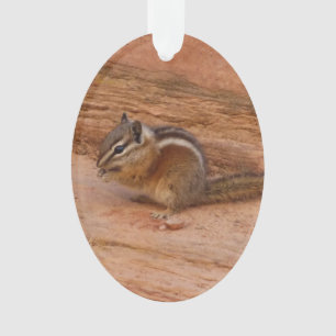 Zion Chipmunk auf Red Rocks Ornament