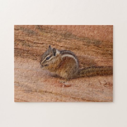 Zion Chipmunk auf Red Rocks Puzzle (Horizontal)