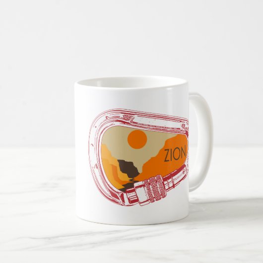 Zion Climbing Carabiner Kaffeetasse (VorderseiteRechts)