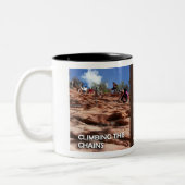 Zion die Landung des Engels Zweifarbige Tasse (Links)