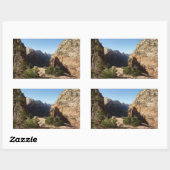 Zion from Angels Landweg Zion Nationalpark Rechteckiger Aufkleber (Blatt)