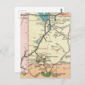 Zion - Grand Canyon Vintage Karte (Vorne/Hinten)