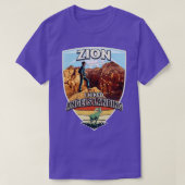 Zion I Hiked Angels Landing Hiker und Bighorn Shee T-Shirt (Design vorne)
