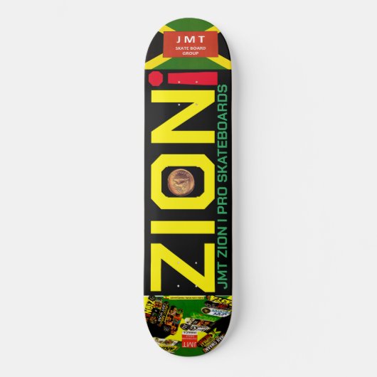 ZION. I JMT OFFIZIELL 8 1/4" Skateboarddecke Skateboard (Vorderseite)