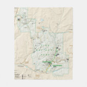 Zion Karten-Fleecedecke Nationalparks (Utah) Fleecedecke (Vorderseite)