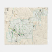 Zion Karten-Fleecedecke Nationalparks (Utah) Fleecedecke (Vorderseite (Horizontal))