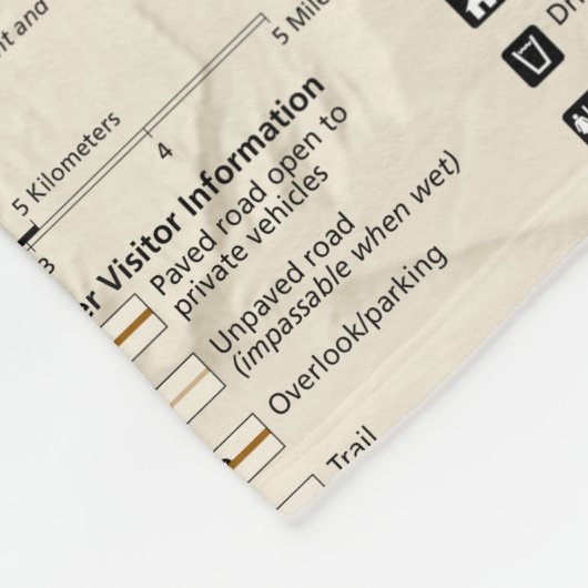 Zion Karten-Fleecedecke Nationalparks (Utah) Fleecedecke (Ecke)