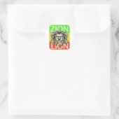 ZION LION RUNDER AUFKLEBER (Tasche)