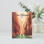 Zion Narrows USA Postkarte (Stehend Vorderseite)