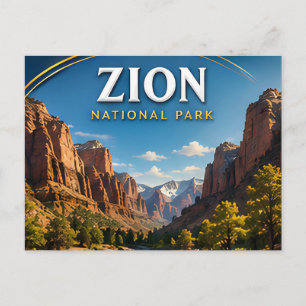 Zion National Park Angels Landing Reise-Geschenk Postkarte