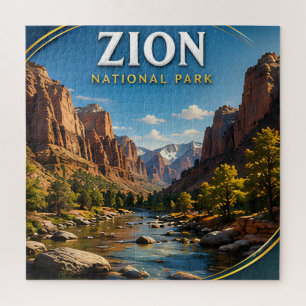 Zion National Park Angels Landing Reise-Geschenk Puzzle