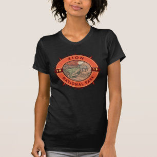 Zion National Park Bighorn Sheep Retro Kompass T-Shirt