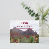 Zion National Park Bloom Postcard Postkarte (Stehend Vorderseite)